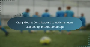 Craig Moore: Contributions to national team, Leadership, International caps
