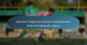 Sam Kerr: Impact on women’s national team, International goals, Legacy